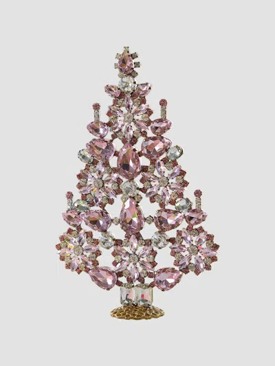 Saks Fifth Avenue Wonderous Crystal Christmas Tree Decoration In Pink