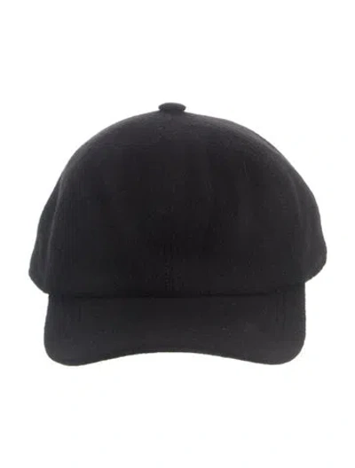Pre-owned Saks Fifth Avenue Wool Baseball Hat In Black