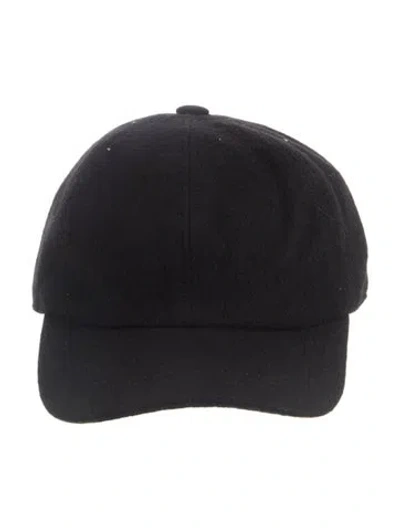 Pre-owned Saks Fifth Avenue Wool Baseball Hat In Black