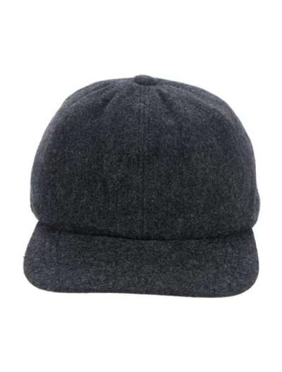 Pre-owned Saks Fifth Avenue Wool Baseball Hat In Grey