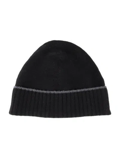 Pre-owned Saks Fifth Avenue Wool Beanie In Black