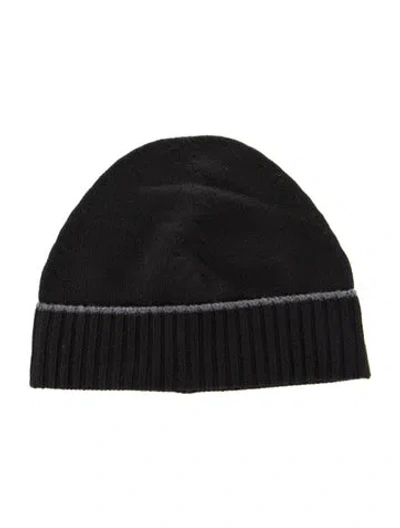 Pre-owned Saks Fifth Avenue Wool Beanie In Black
