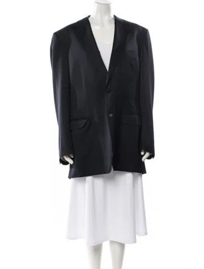 Pre-owned Saks Fifth Avenue Wool Blazer In Black