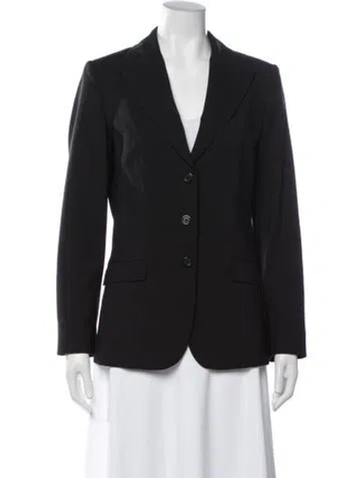 Pre-owned Saks Fifth Avenue Wool Blazer In Black