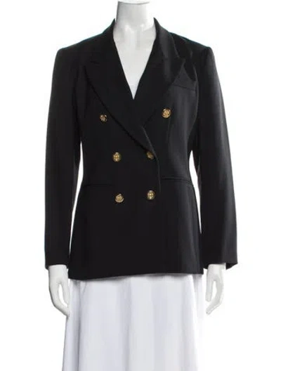 Pre-owned Saks Fifth Avenue Wool Blazer In Black