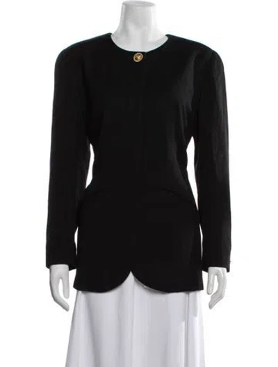 Pre-owned Saks Fifth Avenue Wool Blazer In Black