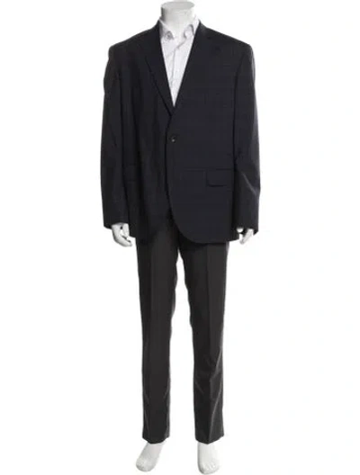 Pre-owned Saks Fifth Avenue Wool Blazer In Blue