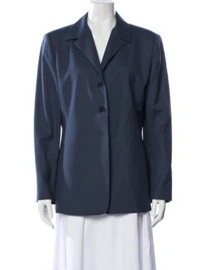 Pre-owned Saks Fifth Avenue Wool Blazer In Blue