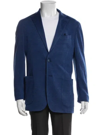 Pre-owned Saks Fifth Avenue Wool Blazer In Blue