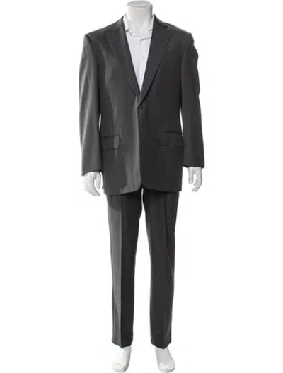 Pre-owned Saks Fifth Avenue Wool Blazer In Gray