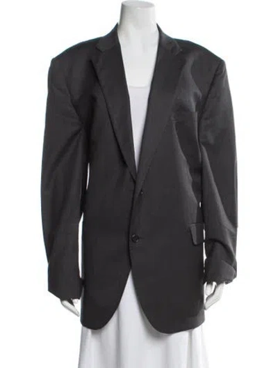 Pre-owned Saks Fifth Avenue Wool Blazer In Gray