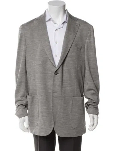 Pre-owned Saks Fifth Avenue Wool Blazer In Gray