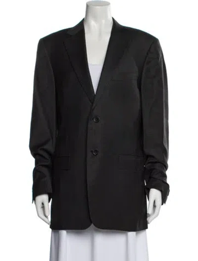 Pre-owned Saks Fifth Avenue Wool Blazer In Gray