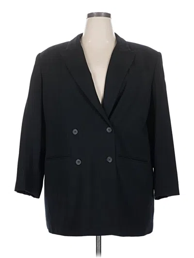 Pre-owned Saks Fifth Avenue Wool Blazer Jacket In Black