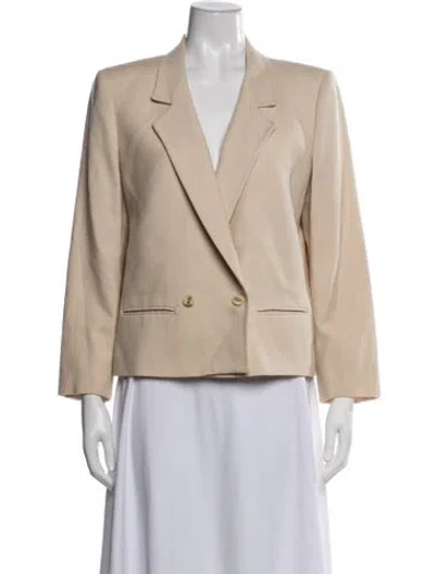 Pre-owned Saks Fifth Avenue Wool Blazer In Neutrals