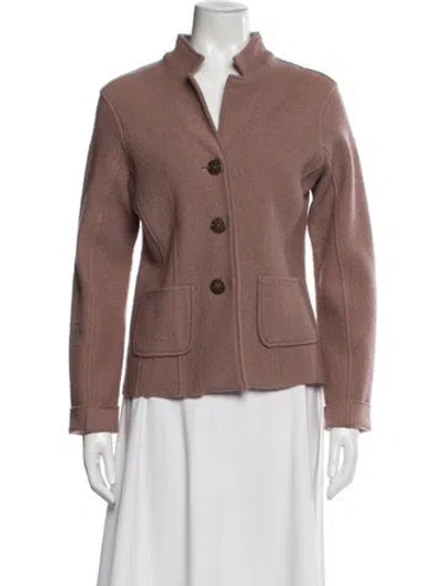 Pre-owned Saks Fifth Avenue Wool Blazer In Pink