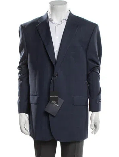 Pre-owned Saks Fifth Avenue Wool Blazer W/ Tags In Blue