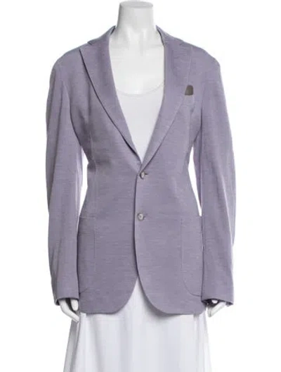 Pre-owned Saks Fifth Avenue Wool Blazer W/ Tags In Purple