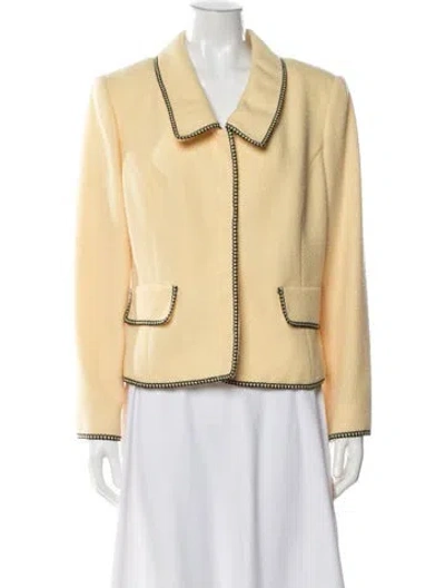 Pre-owned Saks Fifth Avenue Wool Blazer In Yellow