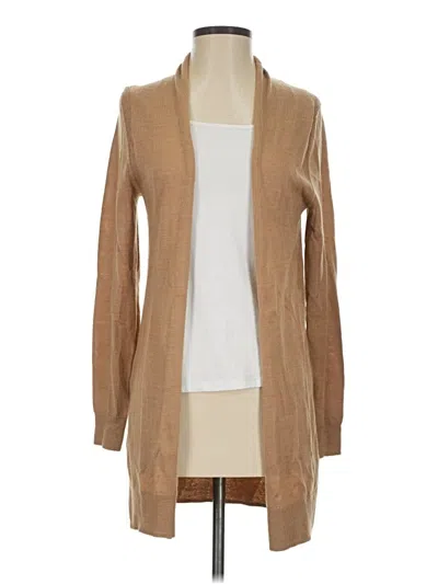 Pre-owned Saks Fifth Avenue Wool Cardigan Sweater In Tan