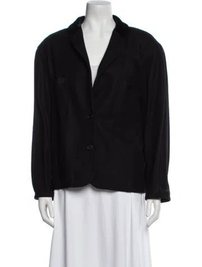 Pre-owned Saks Fifth Avenue Wool Coat In Black