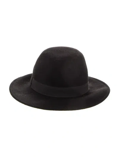Pre-owned Saks Fifth Avenue Wool Fedora In Black