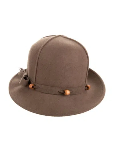 Pre-owned Saks Fifth Avenue Wool Hat In Neutral