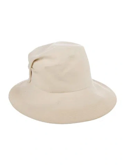Pre-owned Saks Fifth Avenue Wool Hat In Neutral