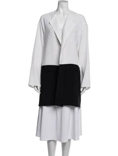 Pre-owned Saks Fifth Avenue Wool Jacket In Black/white