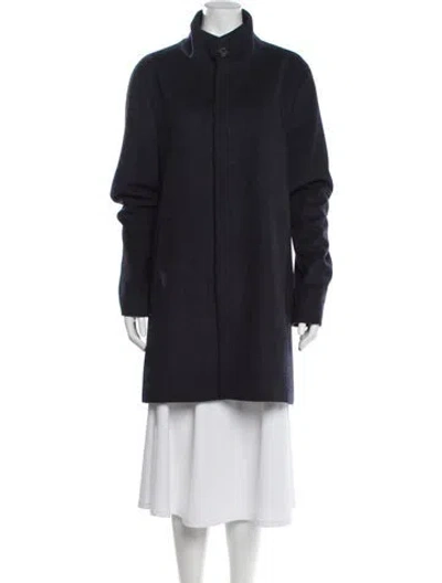 Pre-owned Saks Fifth Avenue Wool Jacket In Blue