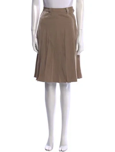 Pre-owned Saks Fifth Avenue Wool Knee-length Skirt In Neutral