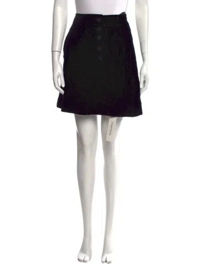 Pre-owned Saks Fifth Avenue Wool Mini Skirt In Black