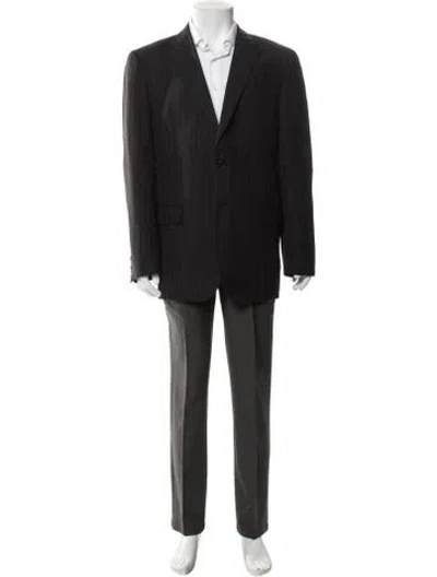 Pre-owned Saks Fifth Avenue Wool Overcoat In Black