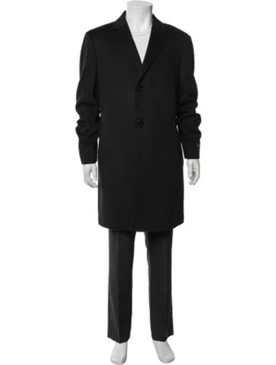 Pre-owned Saks Fifth Avenue Wool Overcoat W/ Tags In Gray