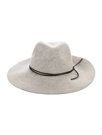 Pre-owned Saks Fifth Avenue Wool Panama Hat In Gray