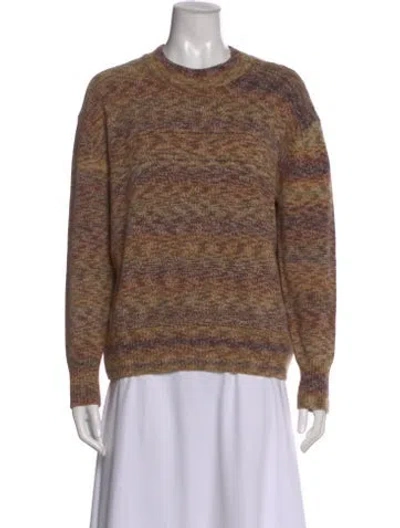 Pre-owned Saks Fifth Avenue Wool Printed Sweater In Brown