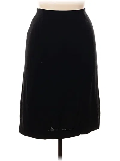 Pre-owned Saks Fifth Avenue Wool Skirt In Black