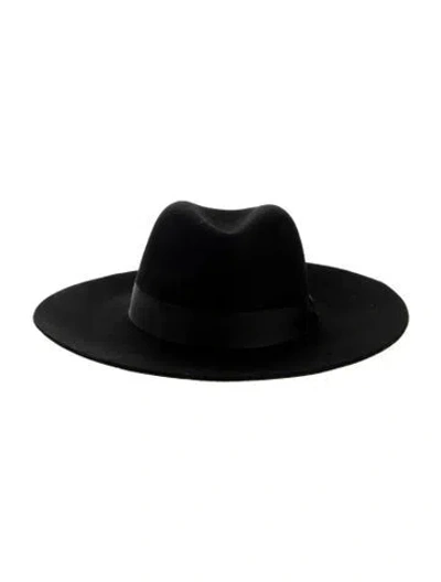 Pre-owned Saks Fifth Avenue Wool Western Hat In Black