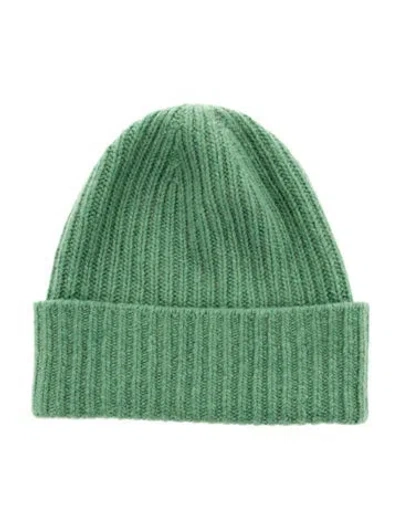 Pre-owned Saks Fifth Avenue Woven Beanie In Green