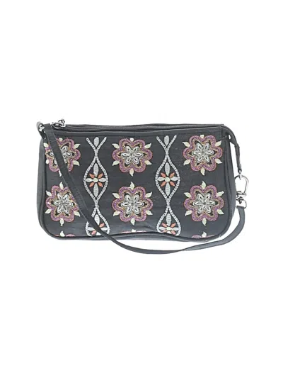 Pre-owned Saks Fifth Avenue Wristlet In Gray