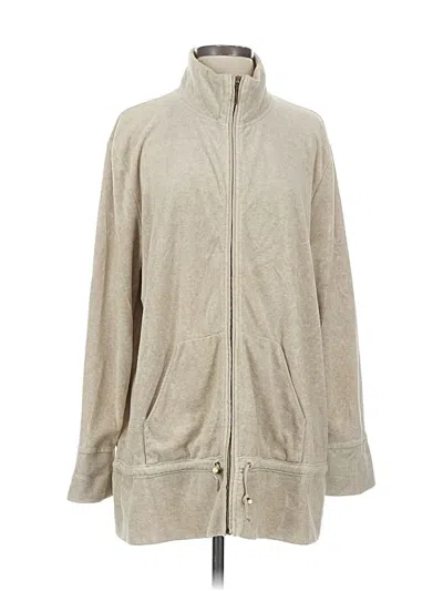 Pre-owned Saks Fifth Avenue Zip Up Hoodie In Brown