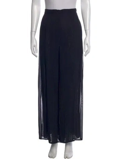 Pre-owned Saks Jandel Vintage Wide Leg Pants In Blue