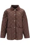 Saks Potts Aiden Quilted In Dark Navy (brown)