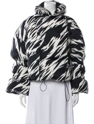 Pre-owned Saks Potts Animal Print Down Jacket In Multicolor