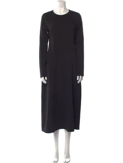 Pre-owned Saks Potts Crew Neck Long Dress In Black