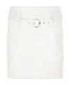 Saks Potts Crocodile-effect Belted Mini Skirt In White