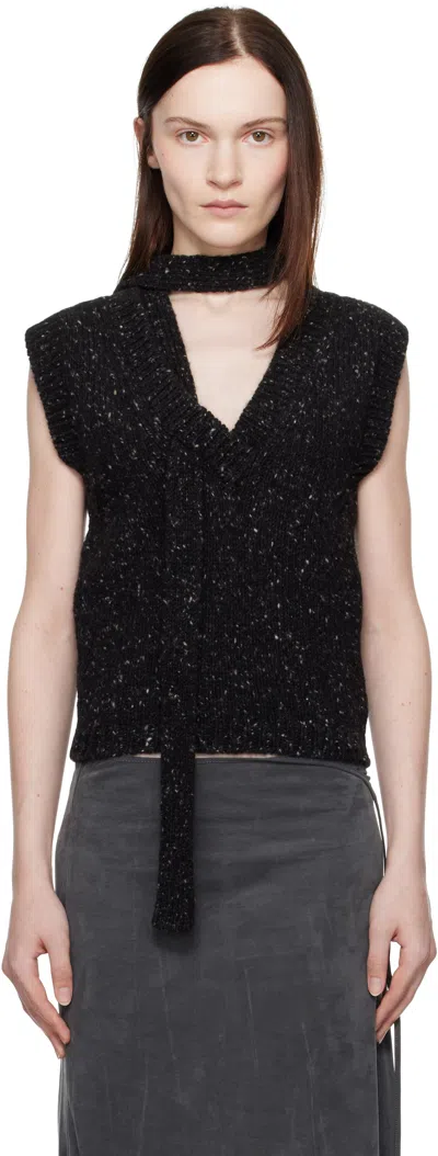 Saks Potts Gray Rosemarie Vest In Dark Grey Melange