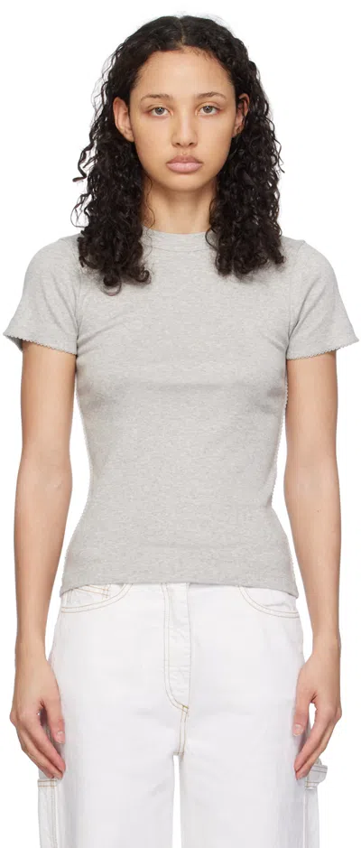 Saks Potts Gray Uma T-shirt In Grey Melange