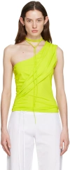 Saks Potts Phoebe Stretch Jersey Top In Neon Green