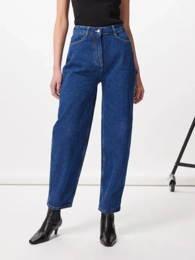 Saks Potts Helle Detachable-pouch Organic-cotton Jeans In Indigo Blue